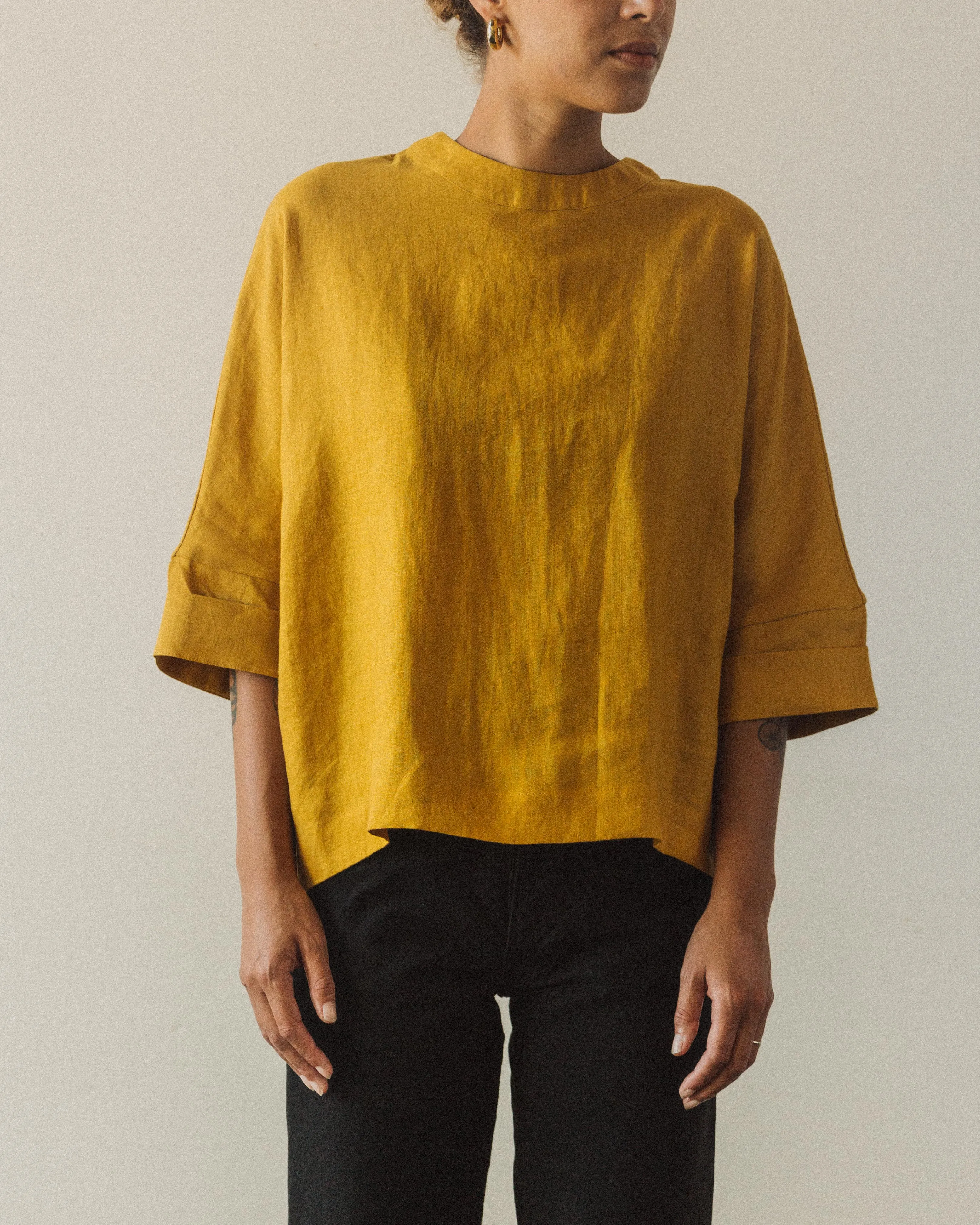 7115 Relaxed Square Top, Canary