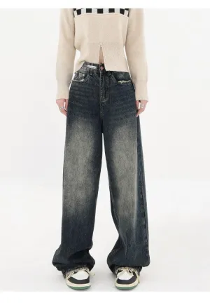 Acubi Wide Leg Dark Jeans