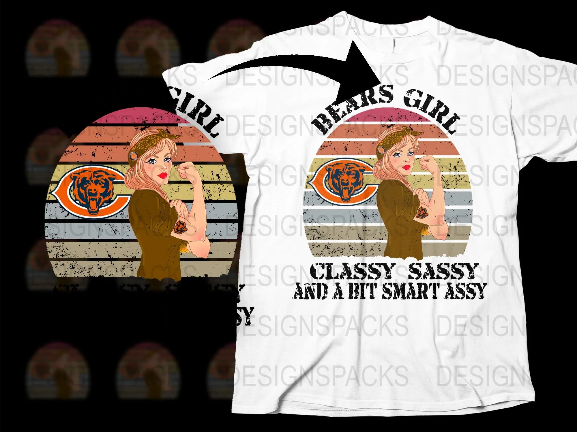 Bears Girl Classy Sassy and a Bit Smart Assy Png Digital Download