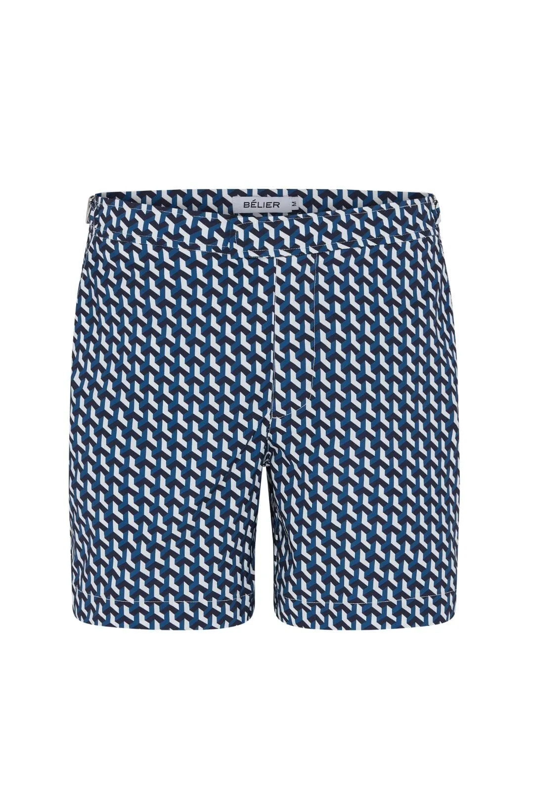 Blue Illusion Print Swim Short