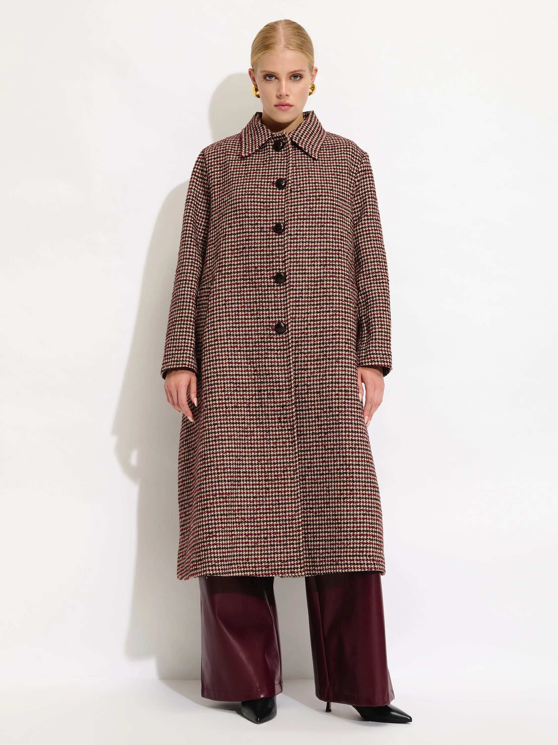 Classic Houndstooth Coat