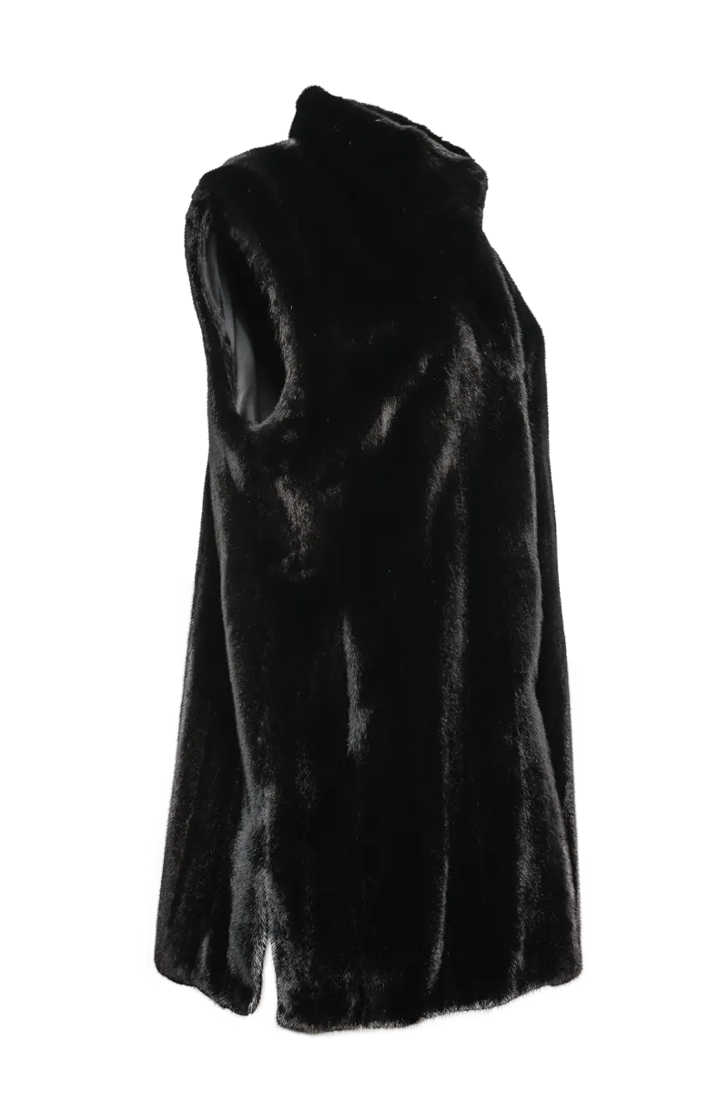 Classic Plus Size Vertical Mink Vest