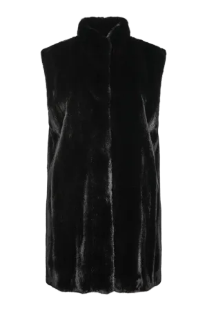 Classic Plus Size Vertical Mink Vest