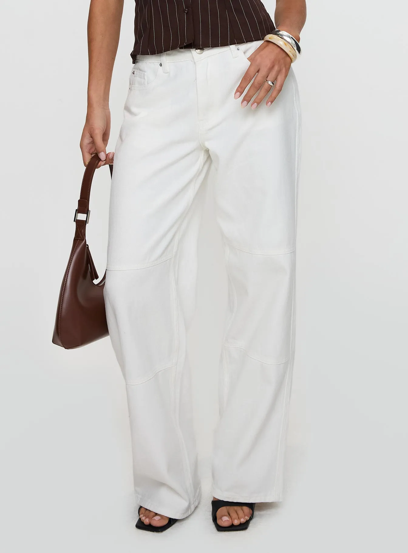 Companion Mid Rise Jean White