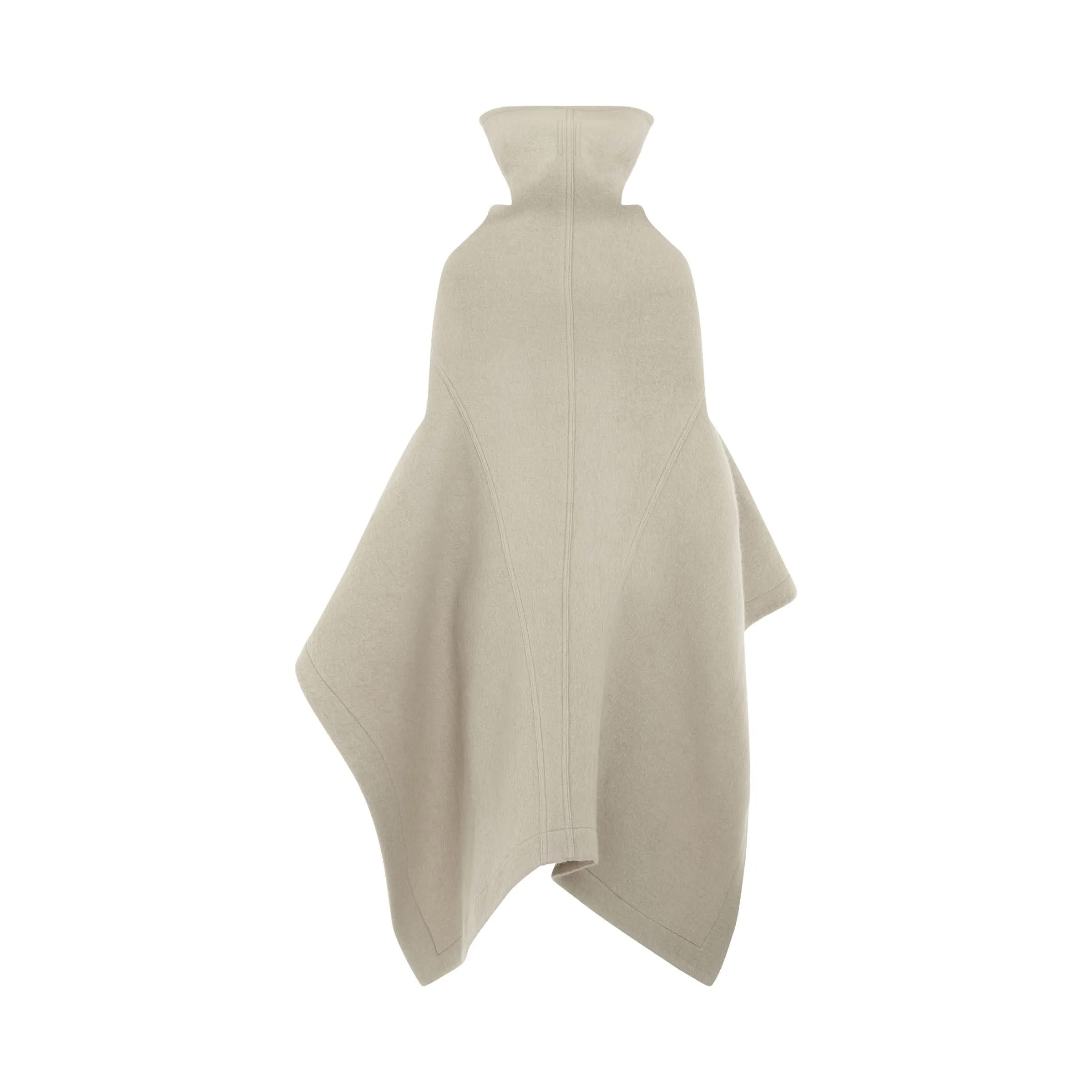 Cowl Woven Poncho in Pearl