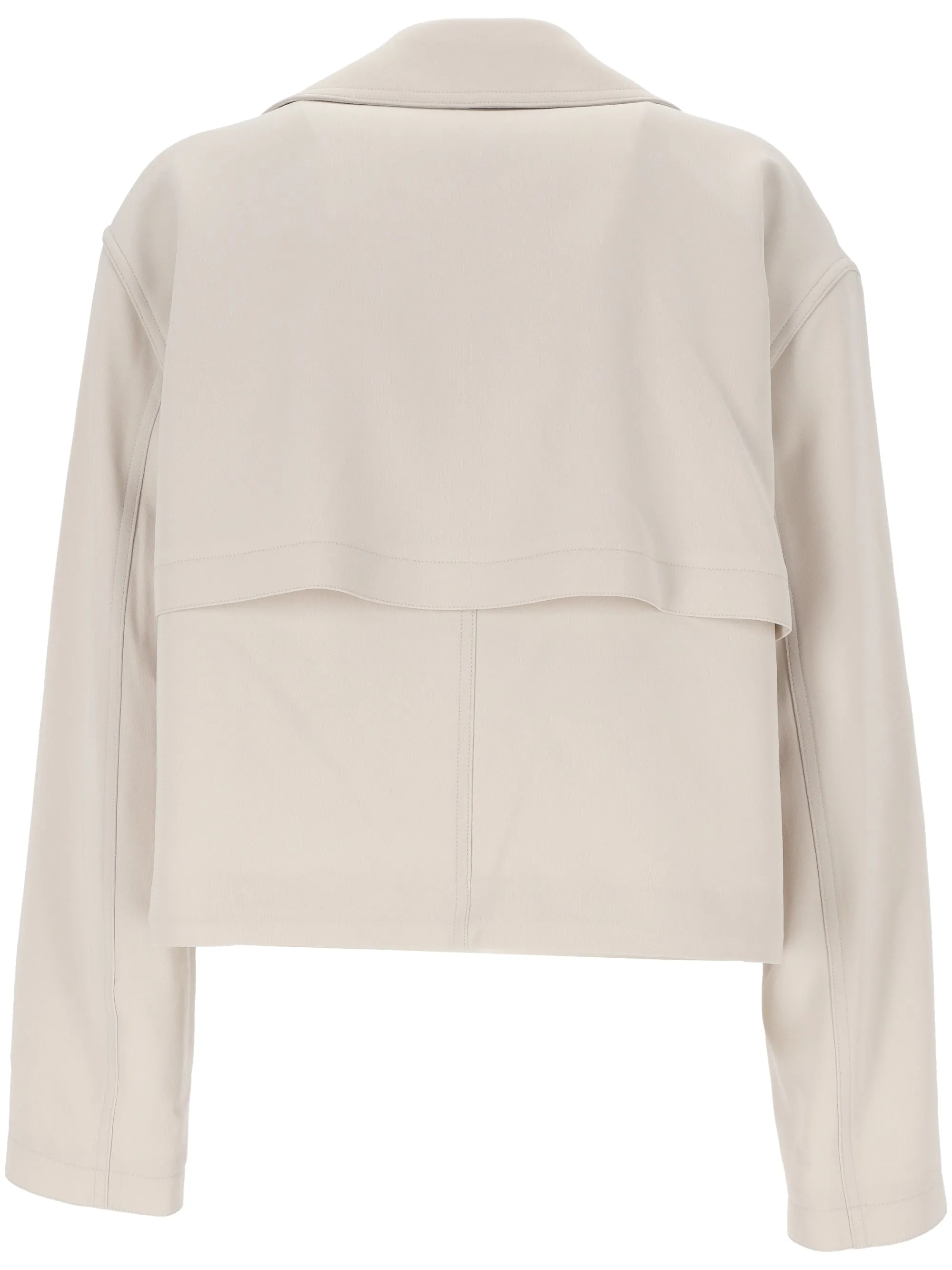 Crepe Cropped Jacket with Satin Lining