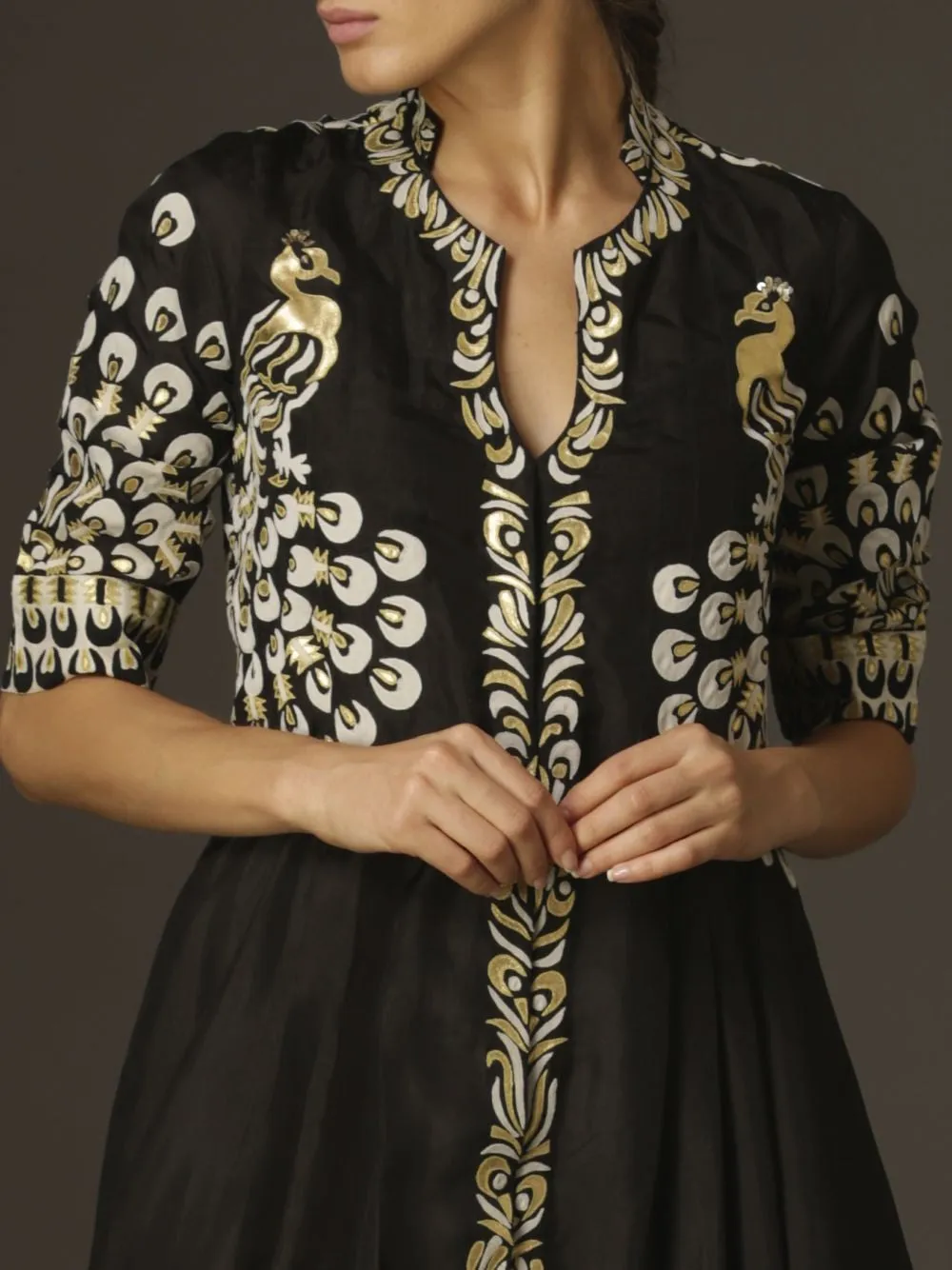 Dancing Peacock Shirt Dress