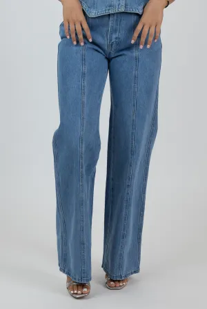 Demi Detailed Straight Leg Jeans