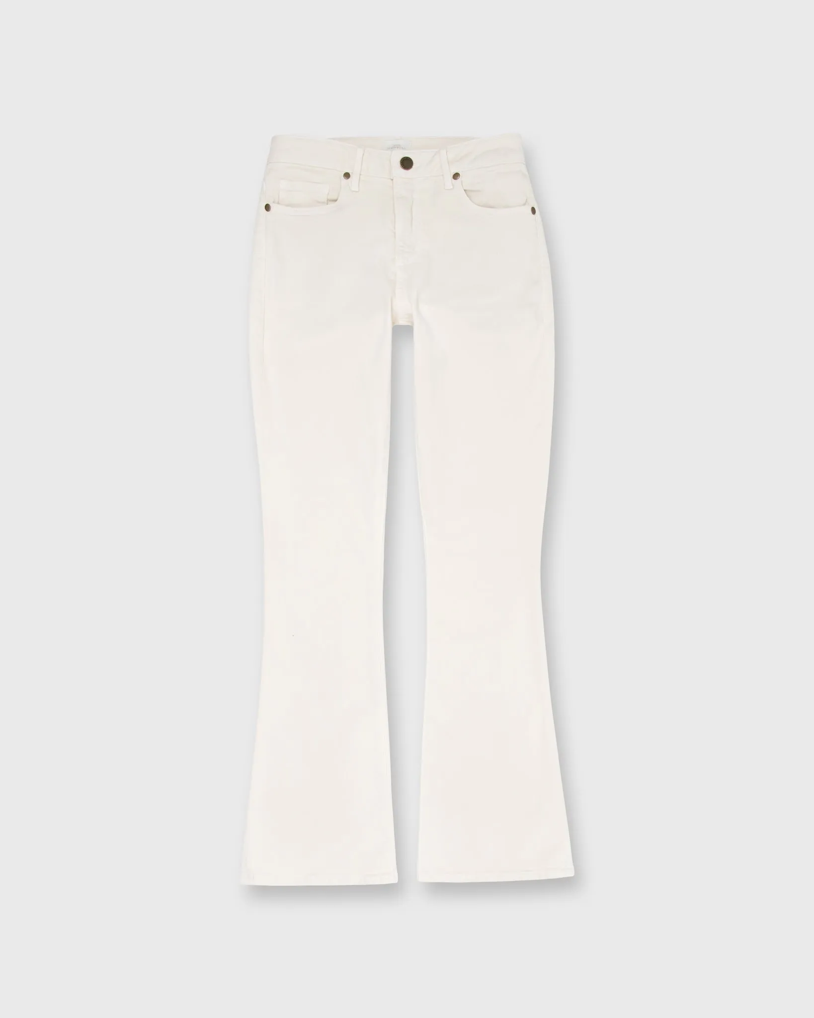 Flare Cropped 5-Pocket Jean in Natural Stretch Denim