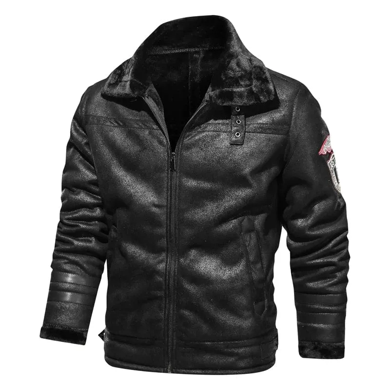 Genuine Leather Bomber Jacket Men Real Leather Flights Jacket Black Pilot Coats