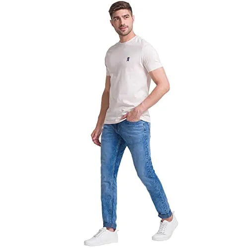 Giordano Men's Slim Fit Stretchable Jeans Blue