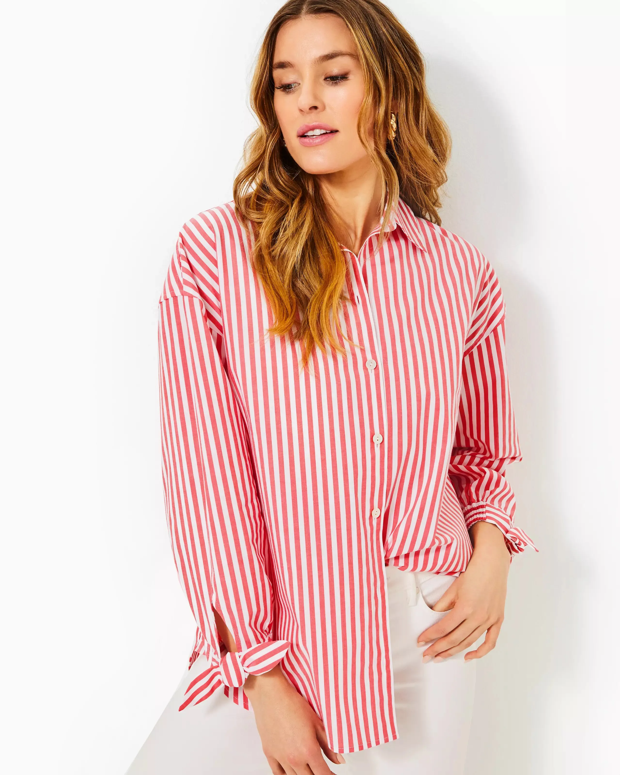 Lesia Relaxed Button Down (Cabana Stripe)