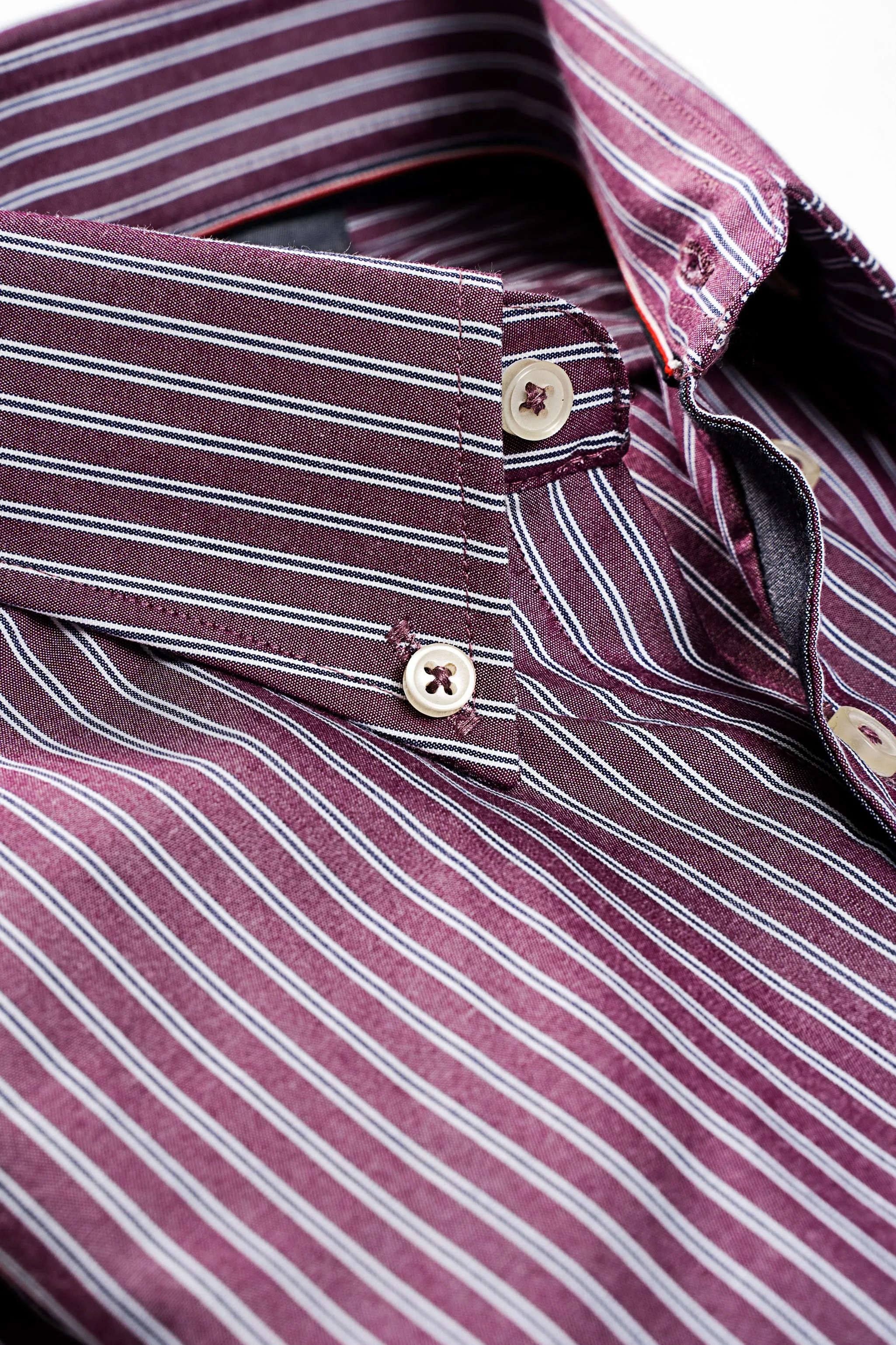 LIMITED EDITION SHIRTS MAROON WHITE STRIPES