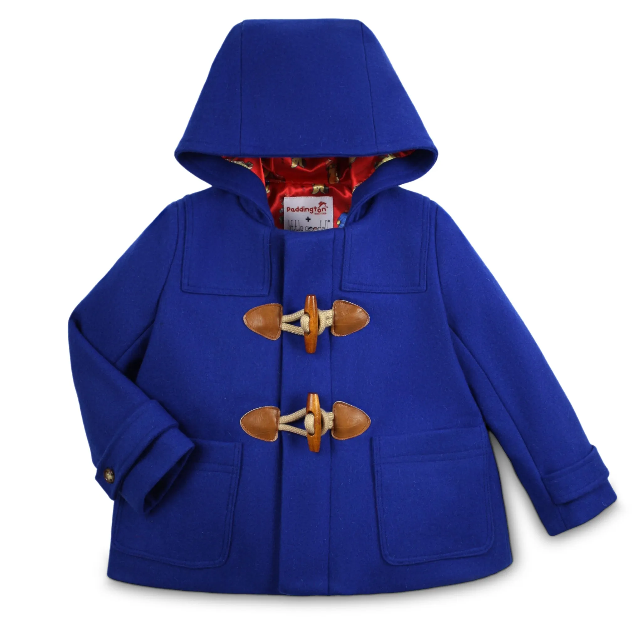 Luxe Paddington Gift Set: Classic Wool Duffle Coat with 16" Soft Toy and Suitcase in