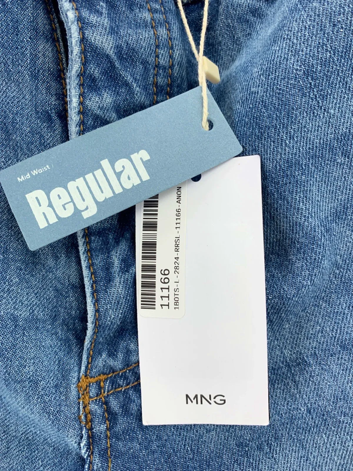 MANGO  Blue Mid Waist Regular TEEN BOY Jeans UK S