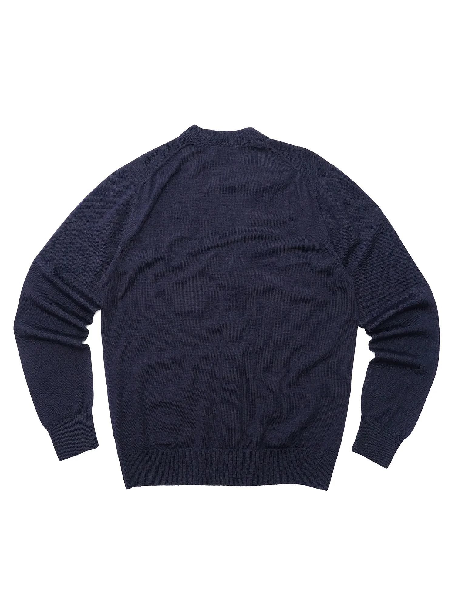 M_CLASSIC CARDIGAN TRICOLOR FOX PATCH_NAVY