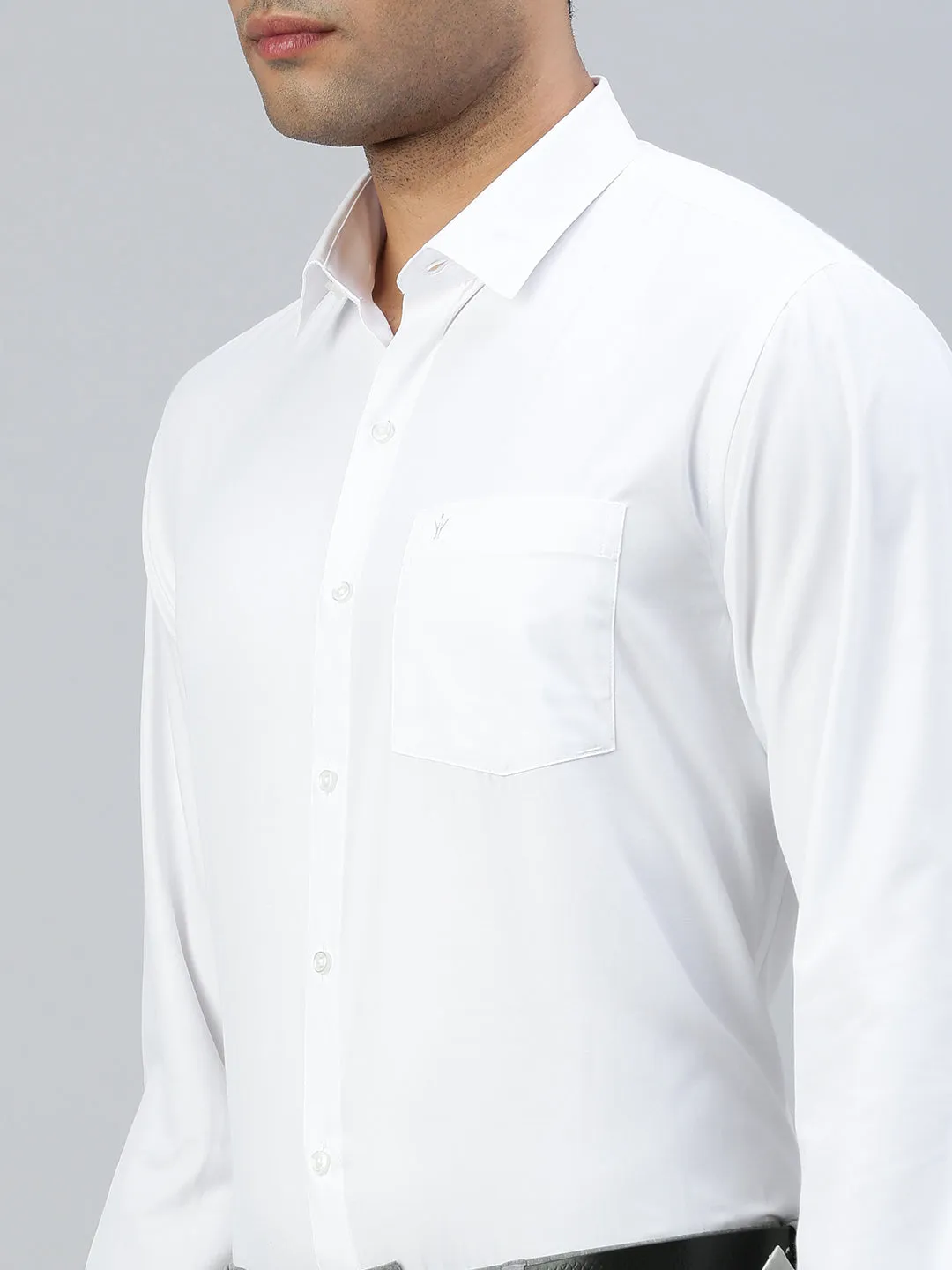 Men Cotton Rich White Full Sleeves Formal Shirt (2 Pcs Pack)