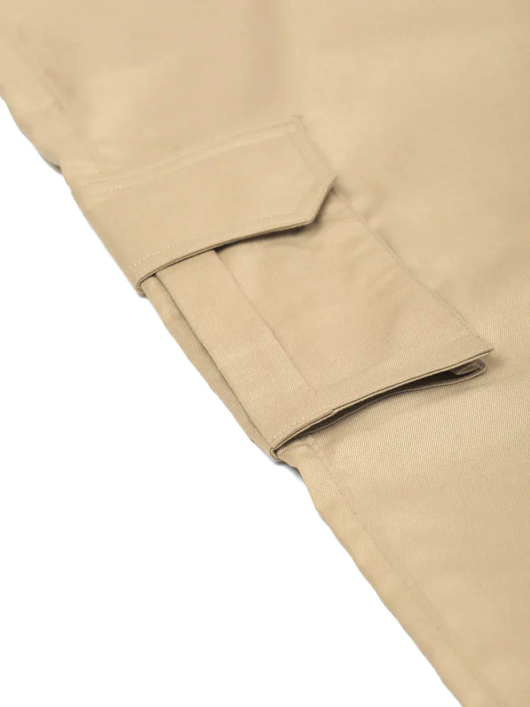 Men'S Casual Cotton Solid Cargo Pants