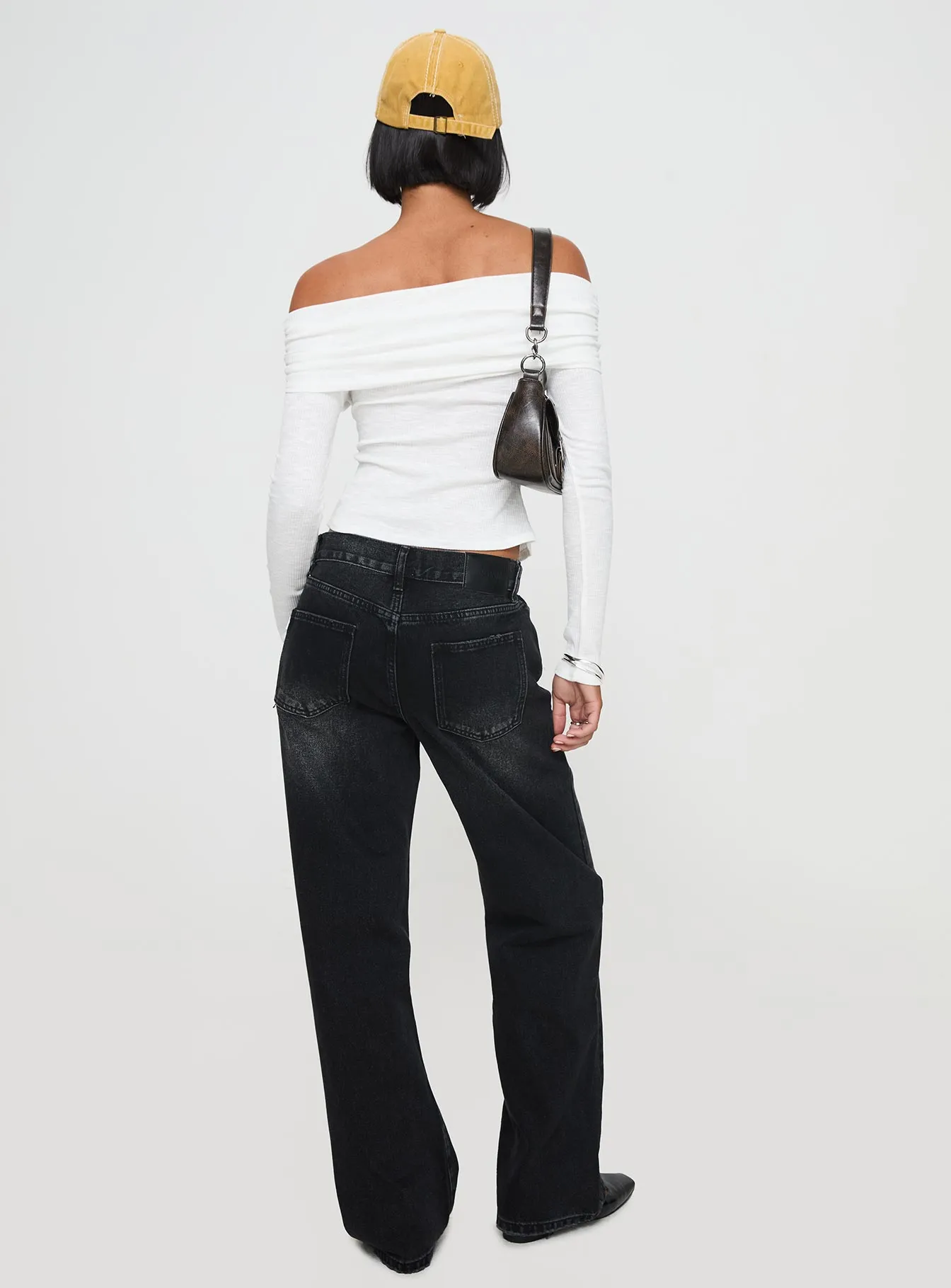 Mezze Straight Leg Jeans Washed Black