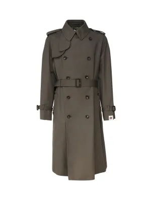 Military Green Long Trenchcoat