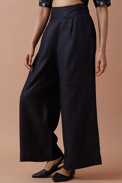 Okhai 'Black Olive' Pure Linen Pant