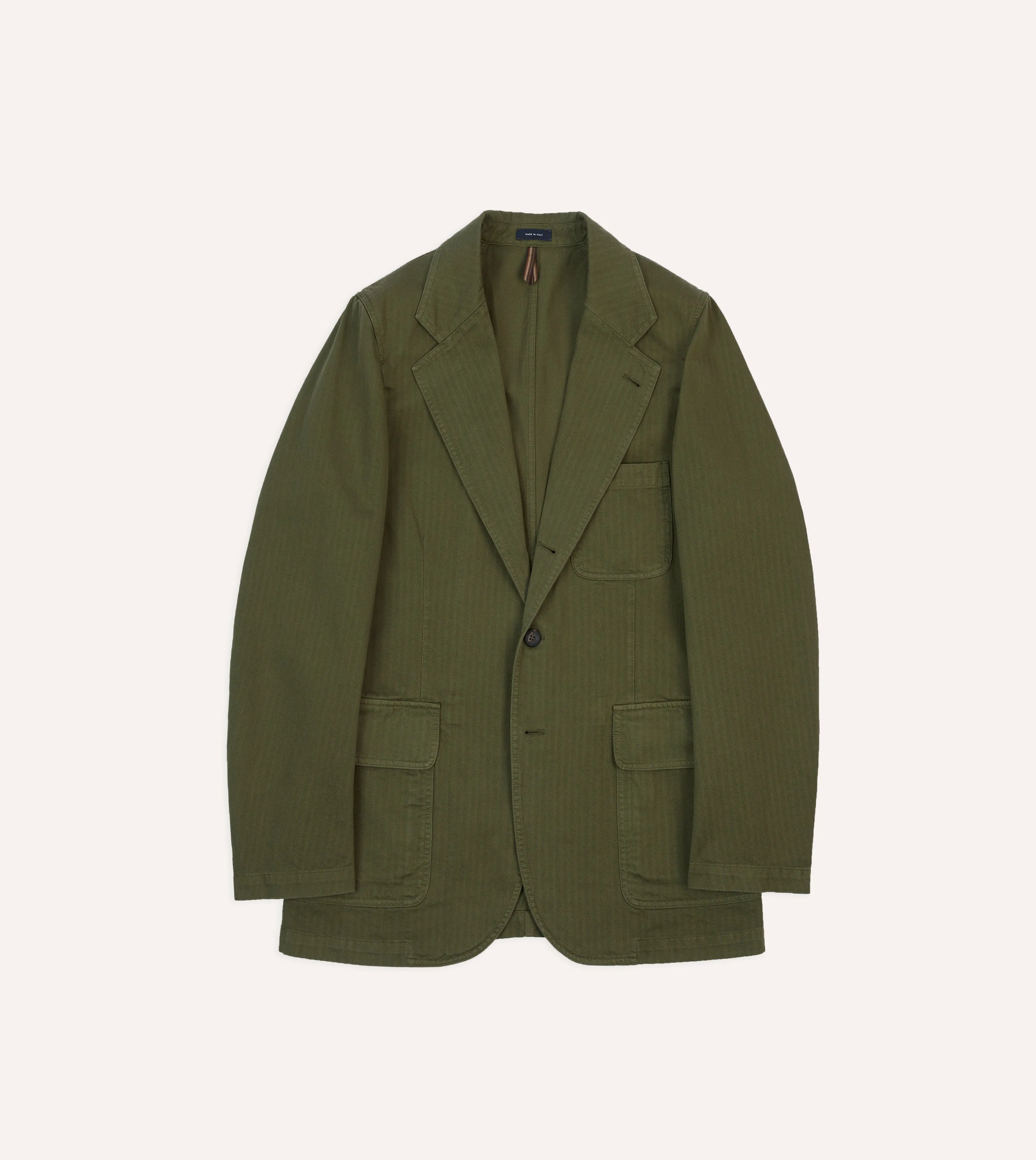 Olive Herringbone Cotton Games Blazer Mk. I