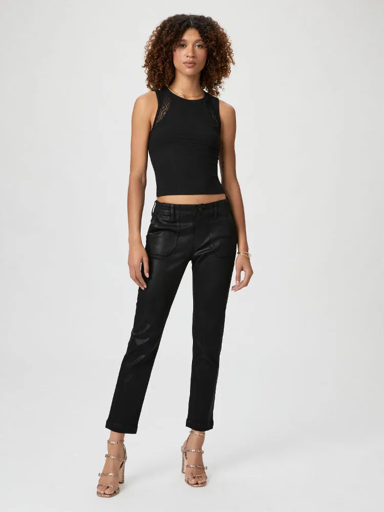 Paige Mayslie Ankle Coated Jeans Black Fog