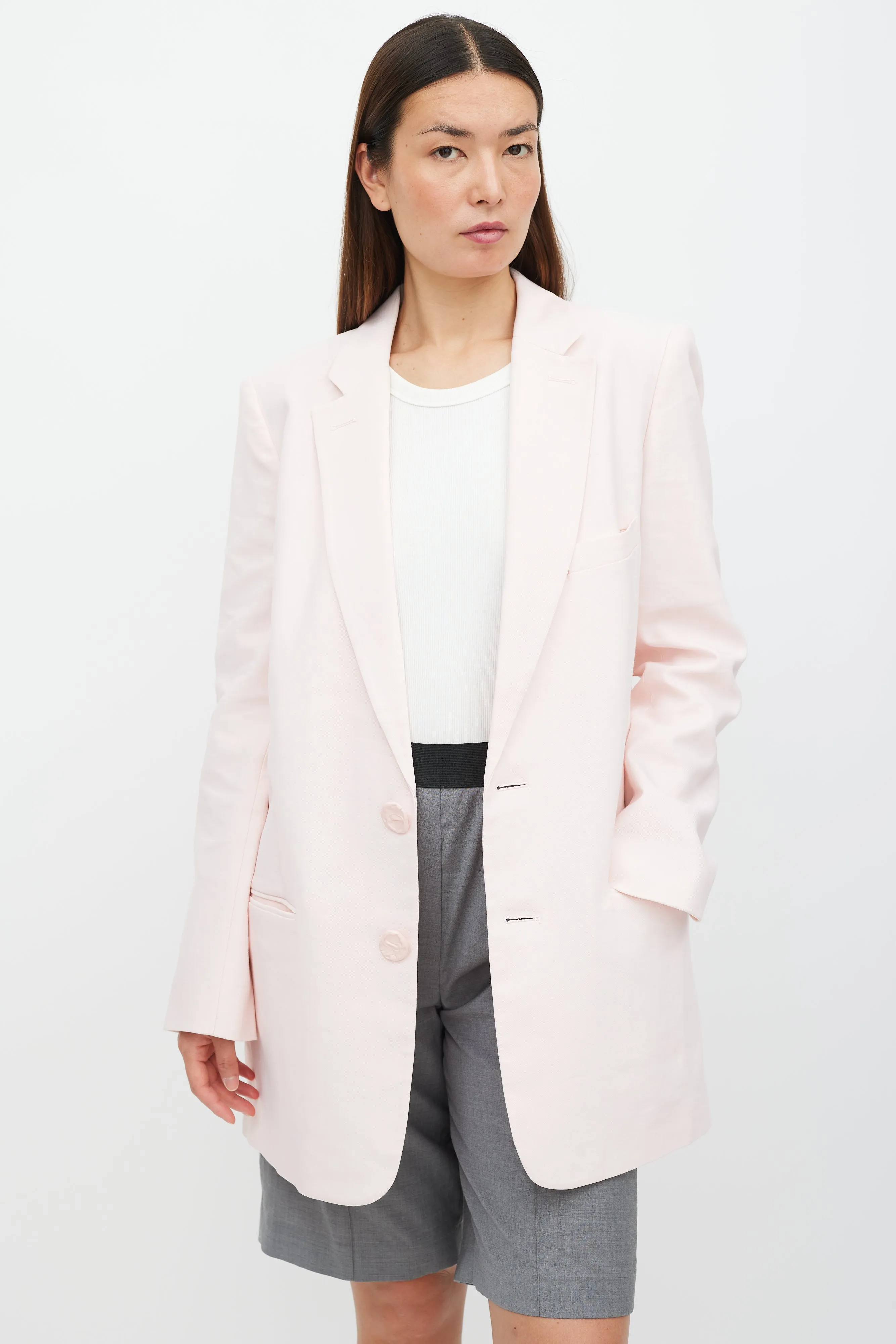 Pink Three Pocket Blazer