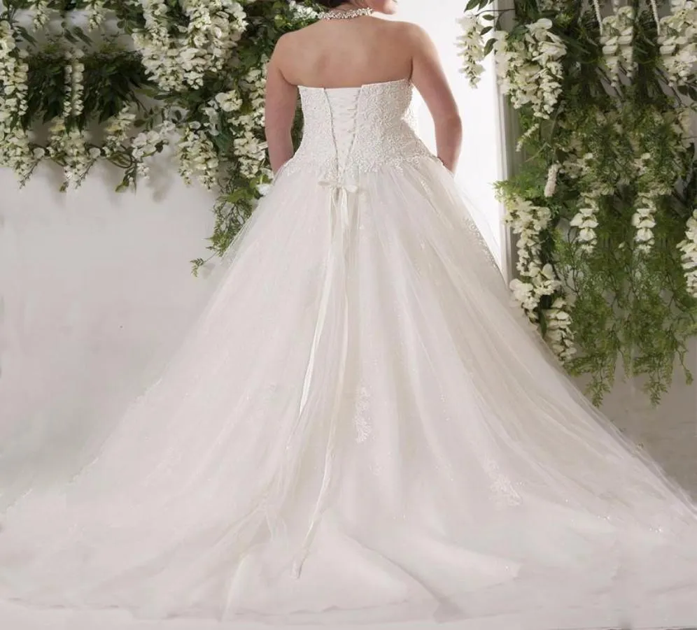 Plus Size corset Wedding Dresses  at Bling Brides Bouquet - Online Bridal Store