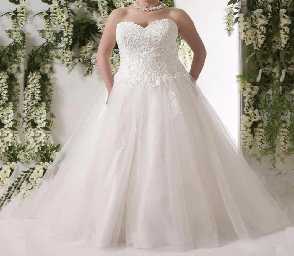 Plus Size corset Wedding Dresses  at Bling Brides Bouquet - Online Bridal Store