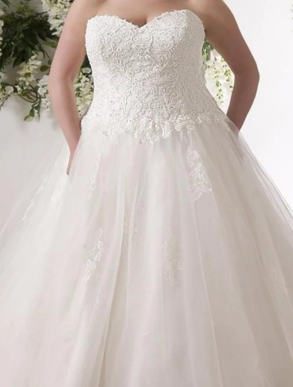 Plus Size corset Wedding Dresses  at Bling Brides Bouquet - Online Bridal Store