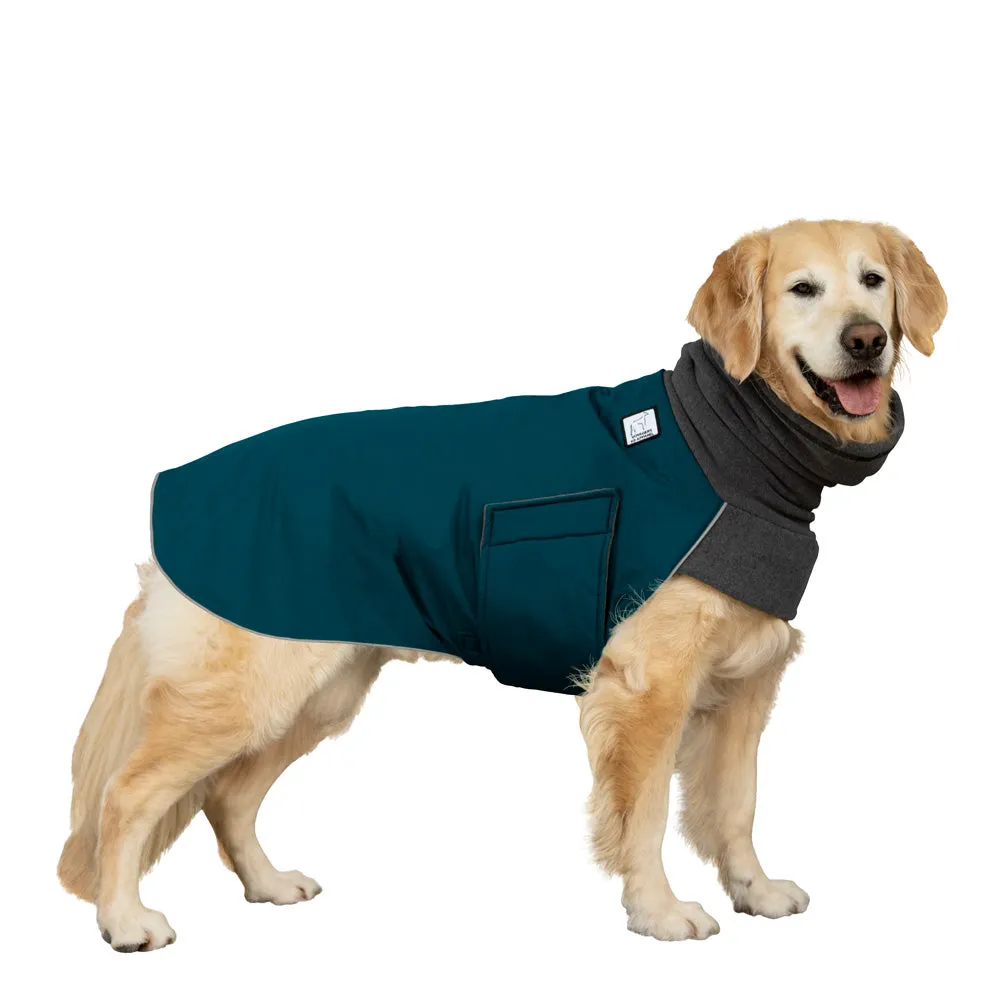 ReCoat ♻️ Golden Retriever Winter Coat with Harness Opening