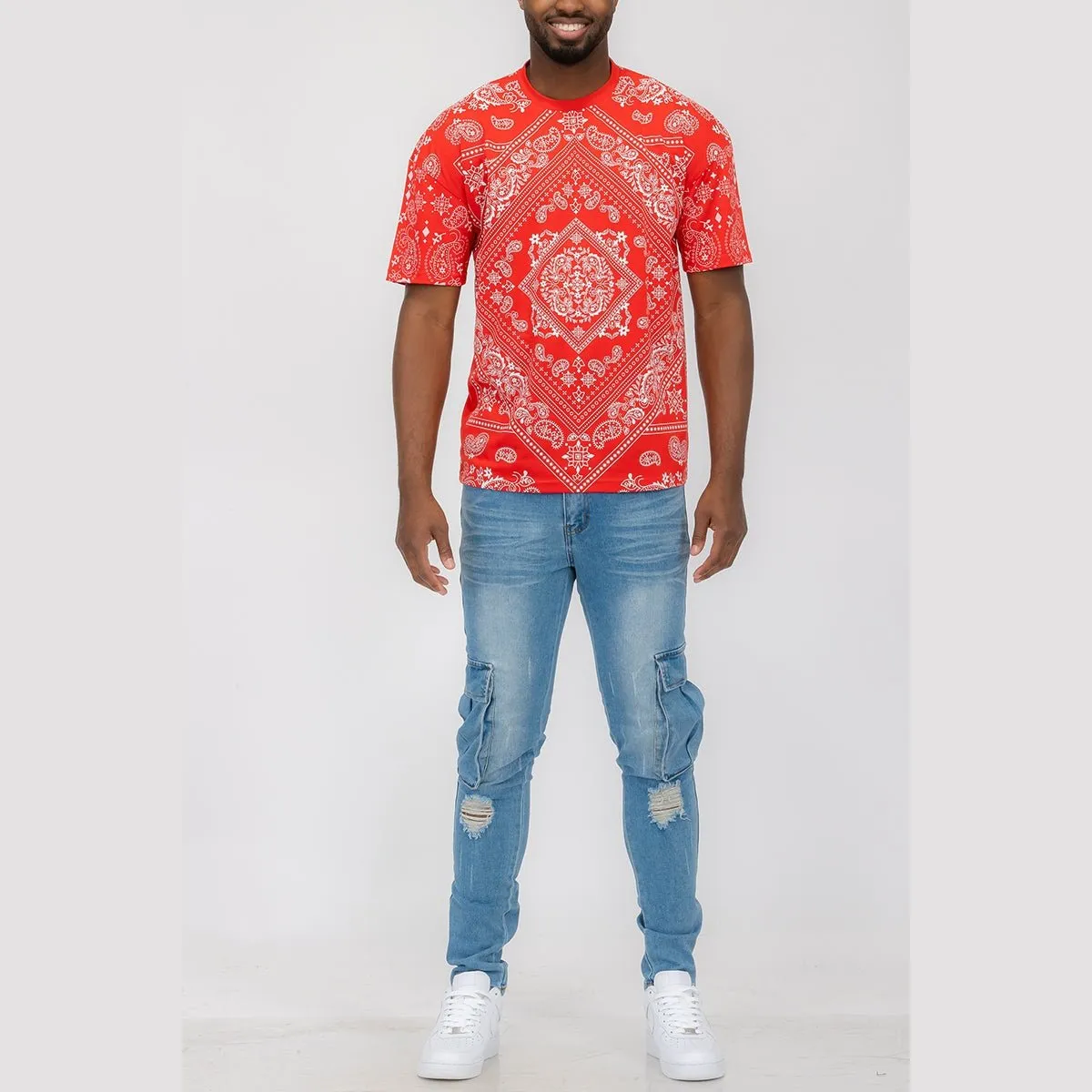 Red Bandana Print Tee