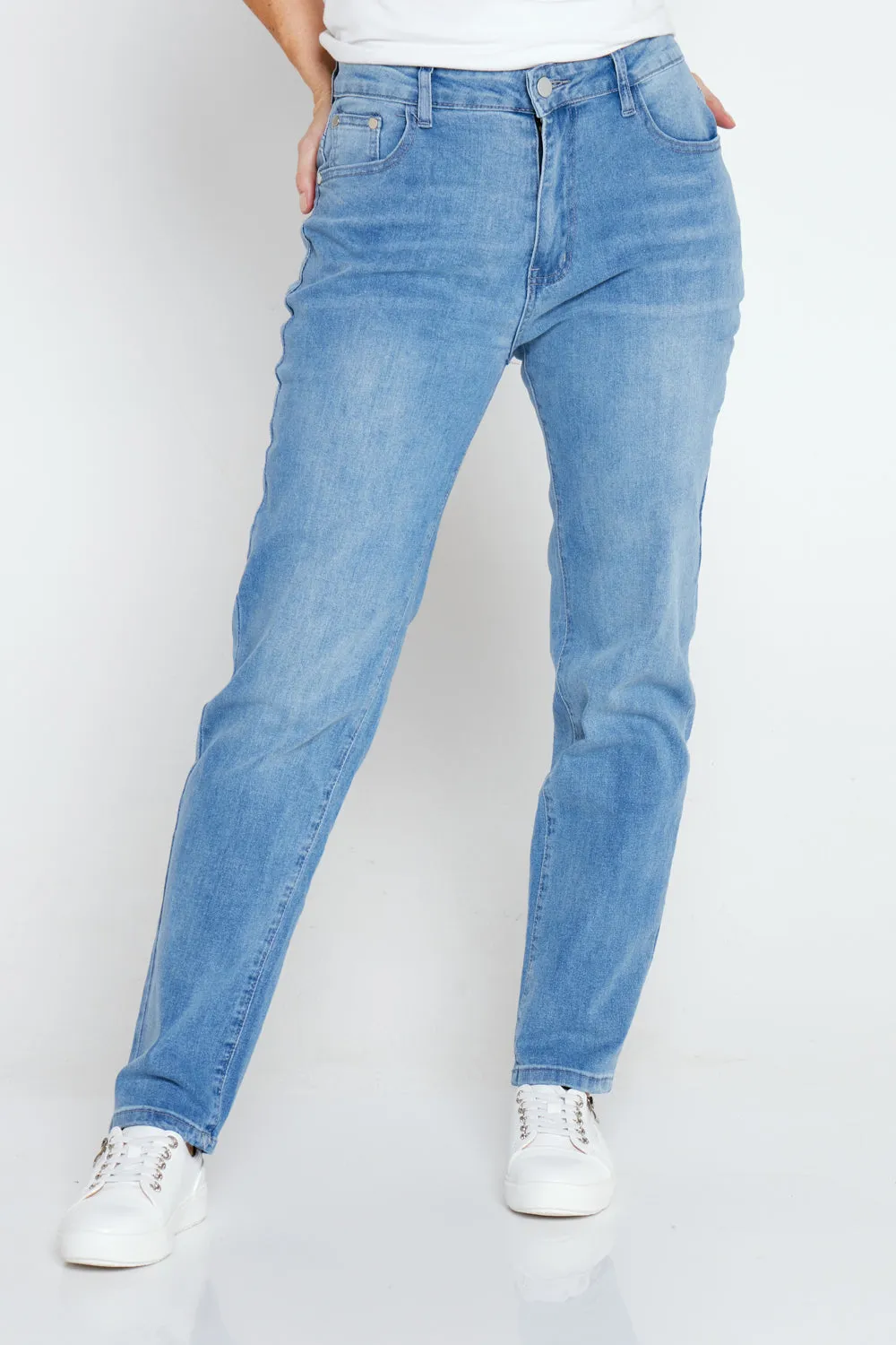 Savannah Cotton Jeans - Denim