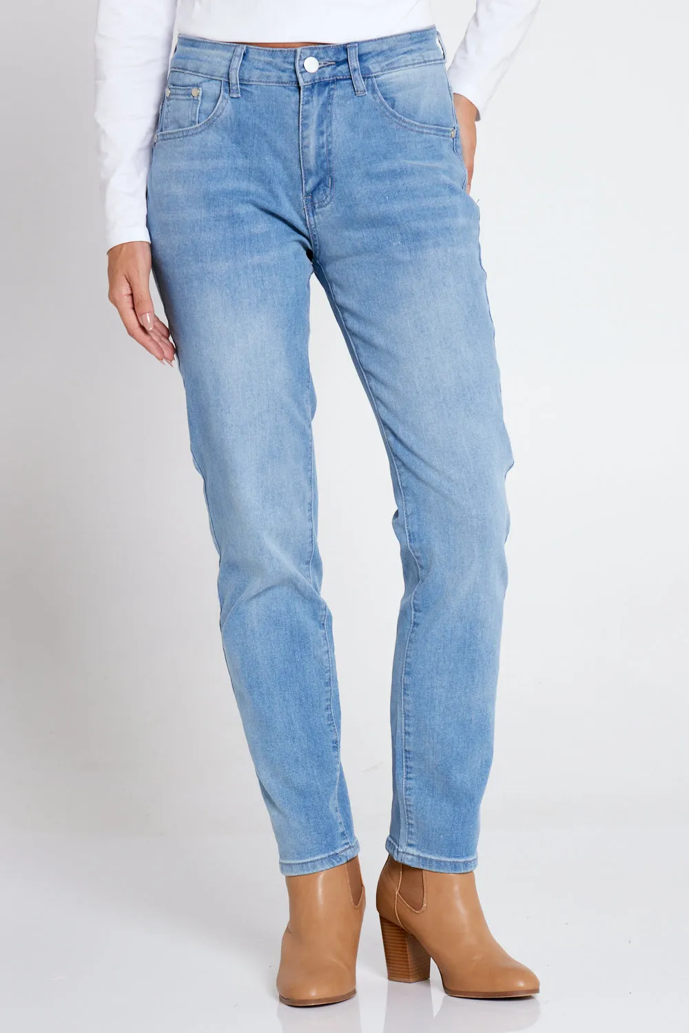 Savannah Cotton Jeans - Denim