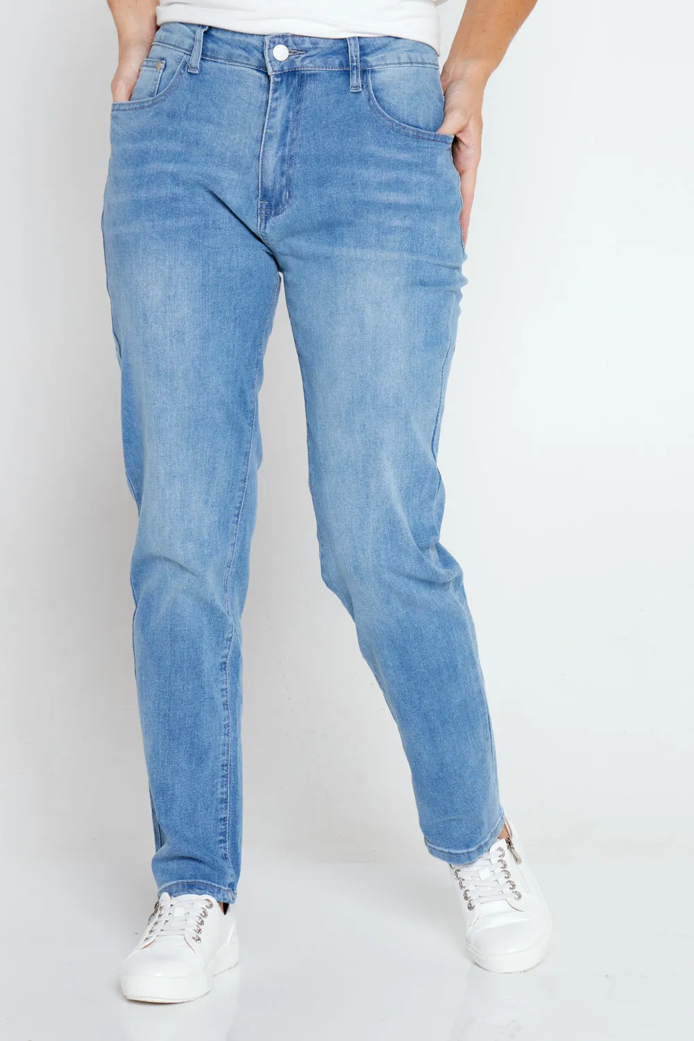 Savannah Cotton Jeans - Denim