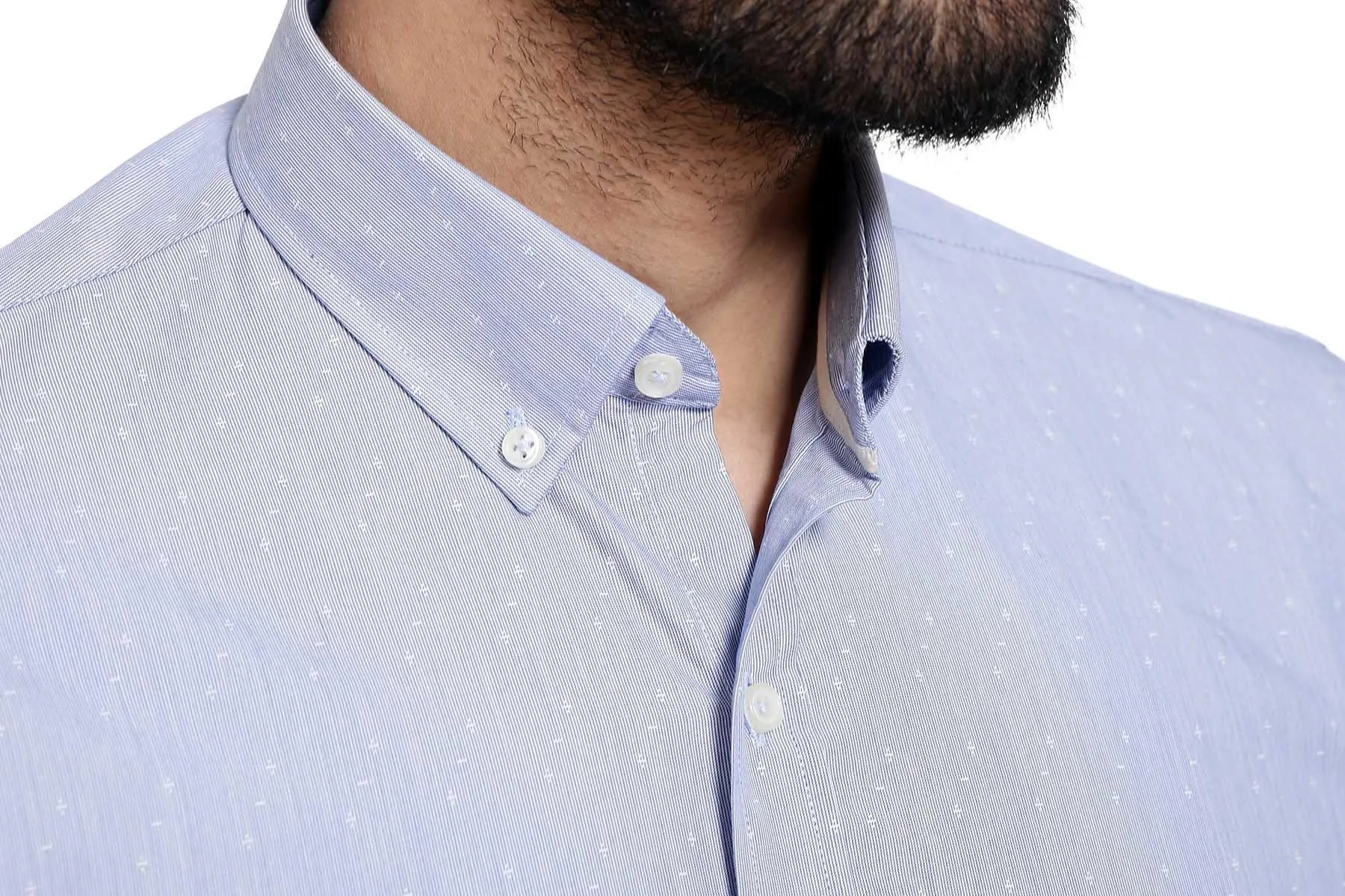 SMART SHIRT BUTTON DOWN FULL SLEEVE LIGHT SKY