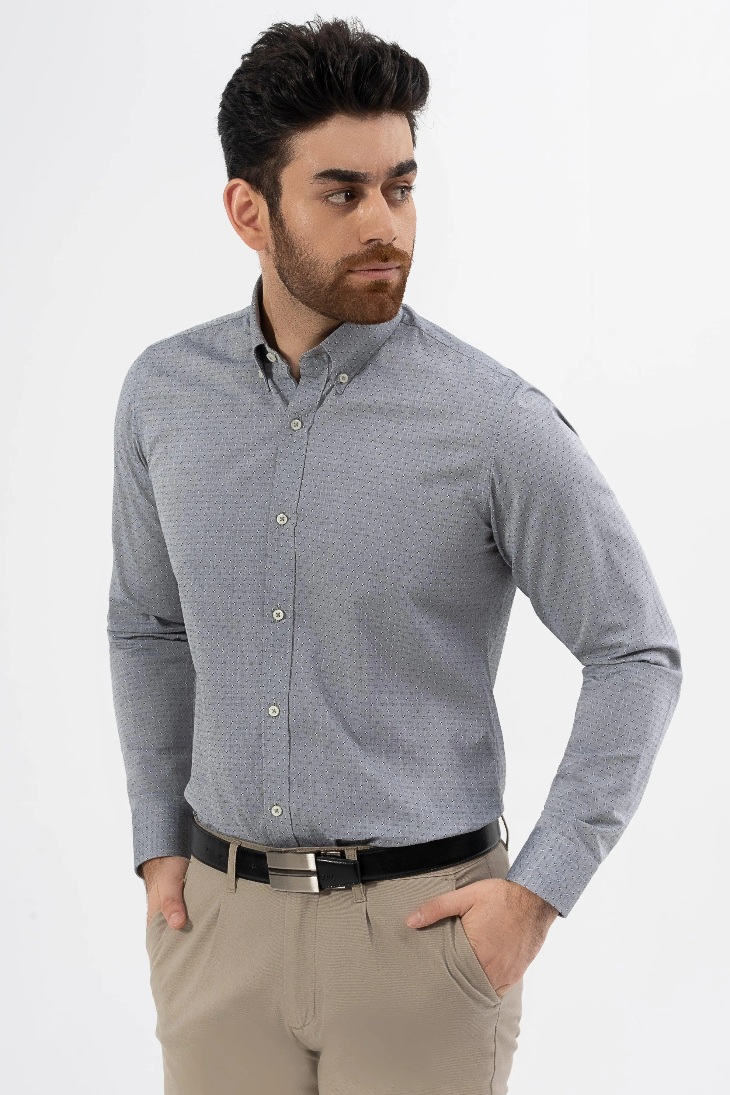 SMART SHIRT CHAMBRAY GREY