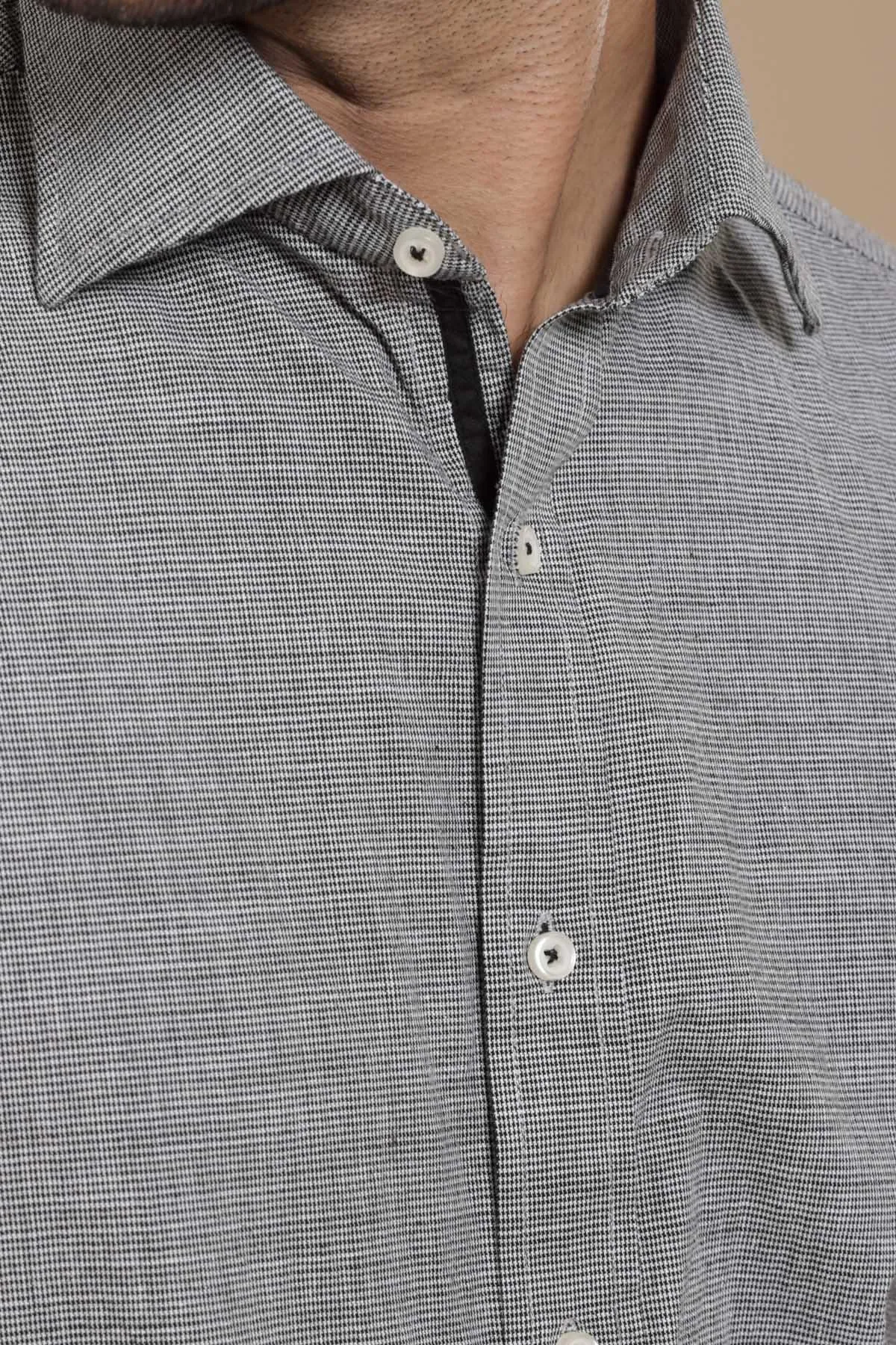 SMART SHIRT FULL SLEEVE SLIM FIT BLACK GREY