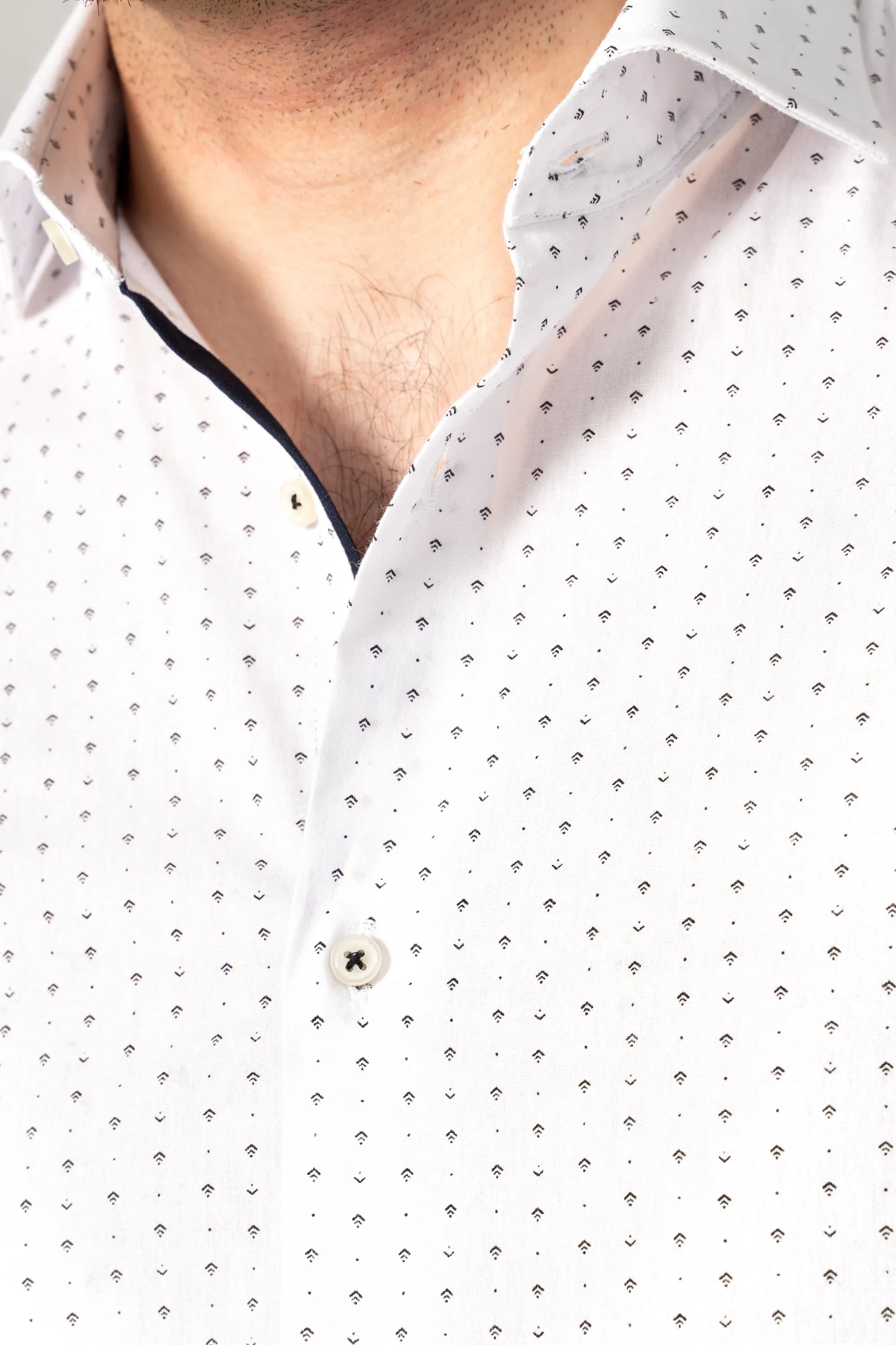 SMART SHIRT WHITE PRINTED