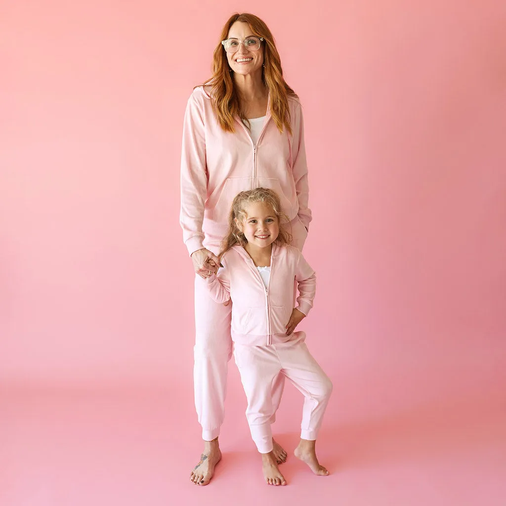 Starry Pink Velour Joggers