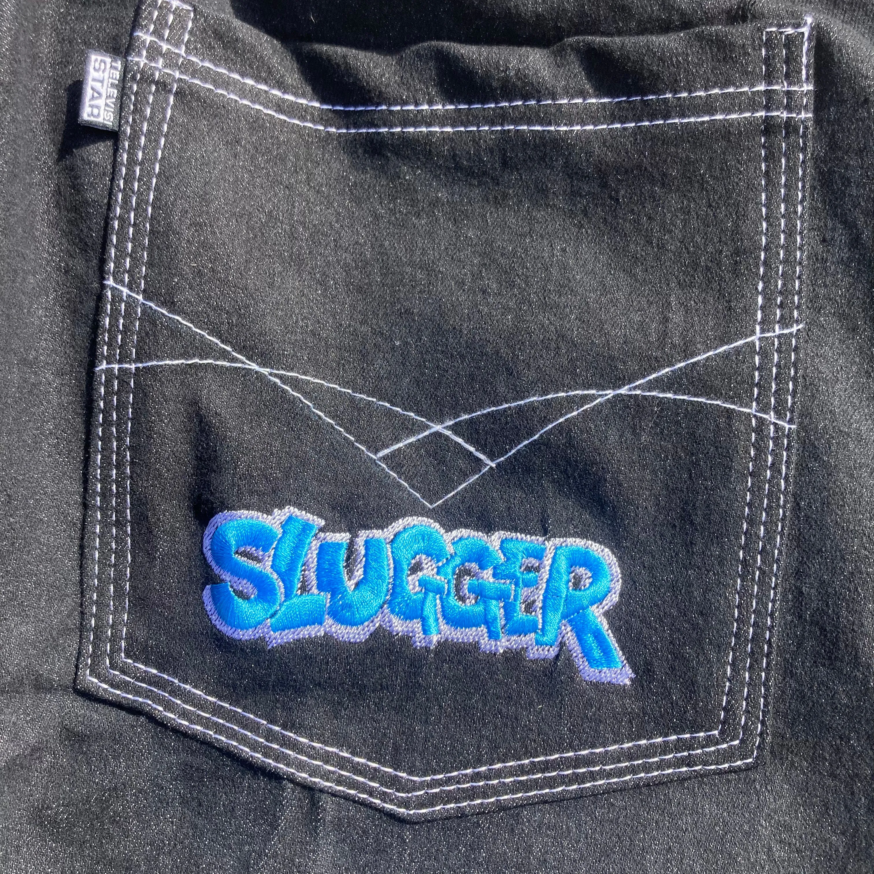 Televisi Star Baggy OG Slugger Jeans - Black / White