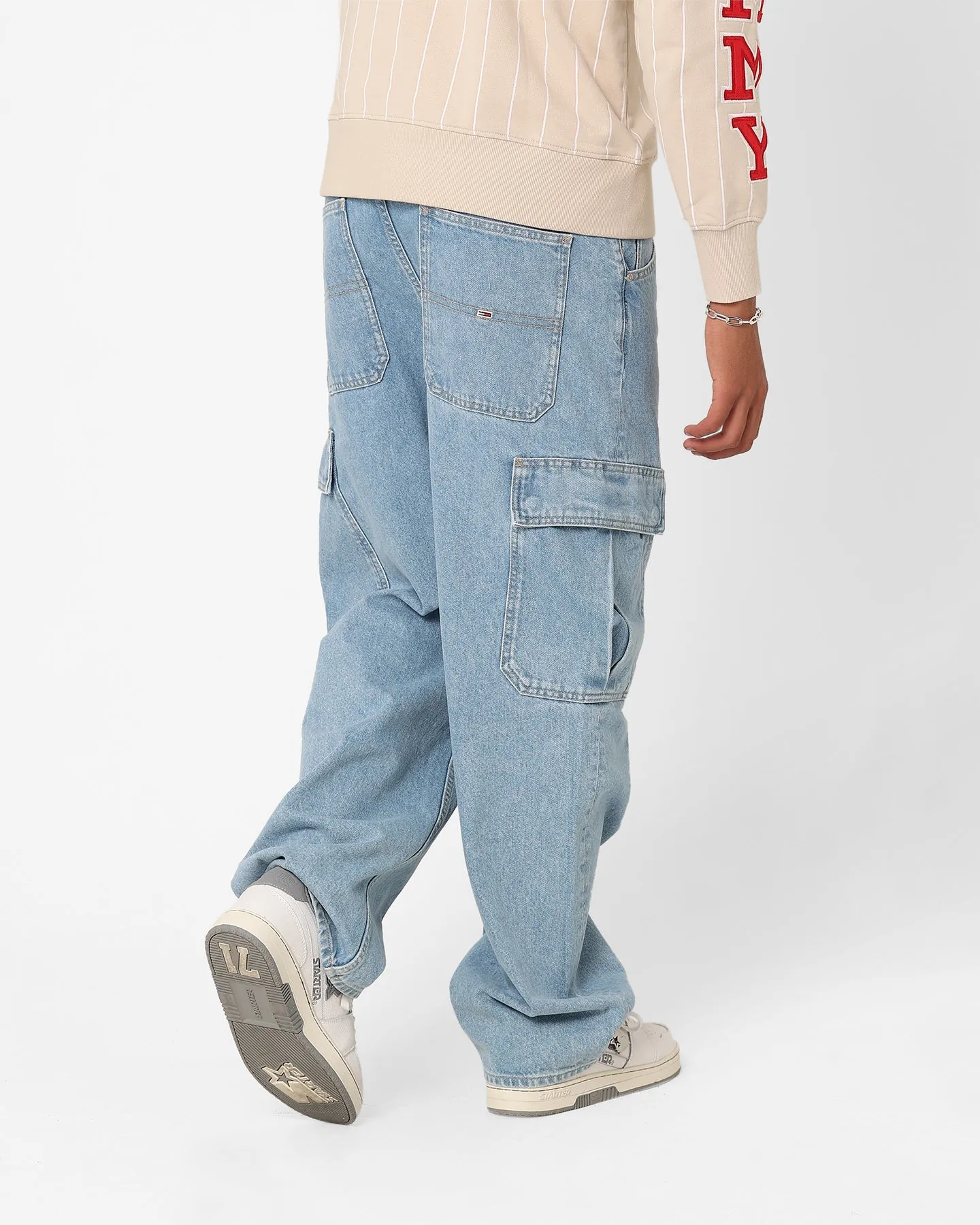 Tommy Jeans Aiden Baggy Cargo Jeans Denim Light