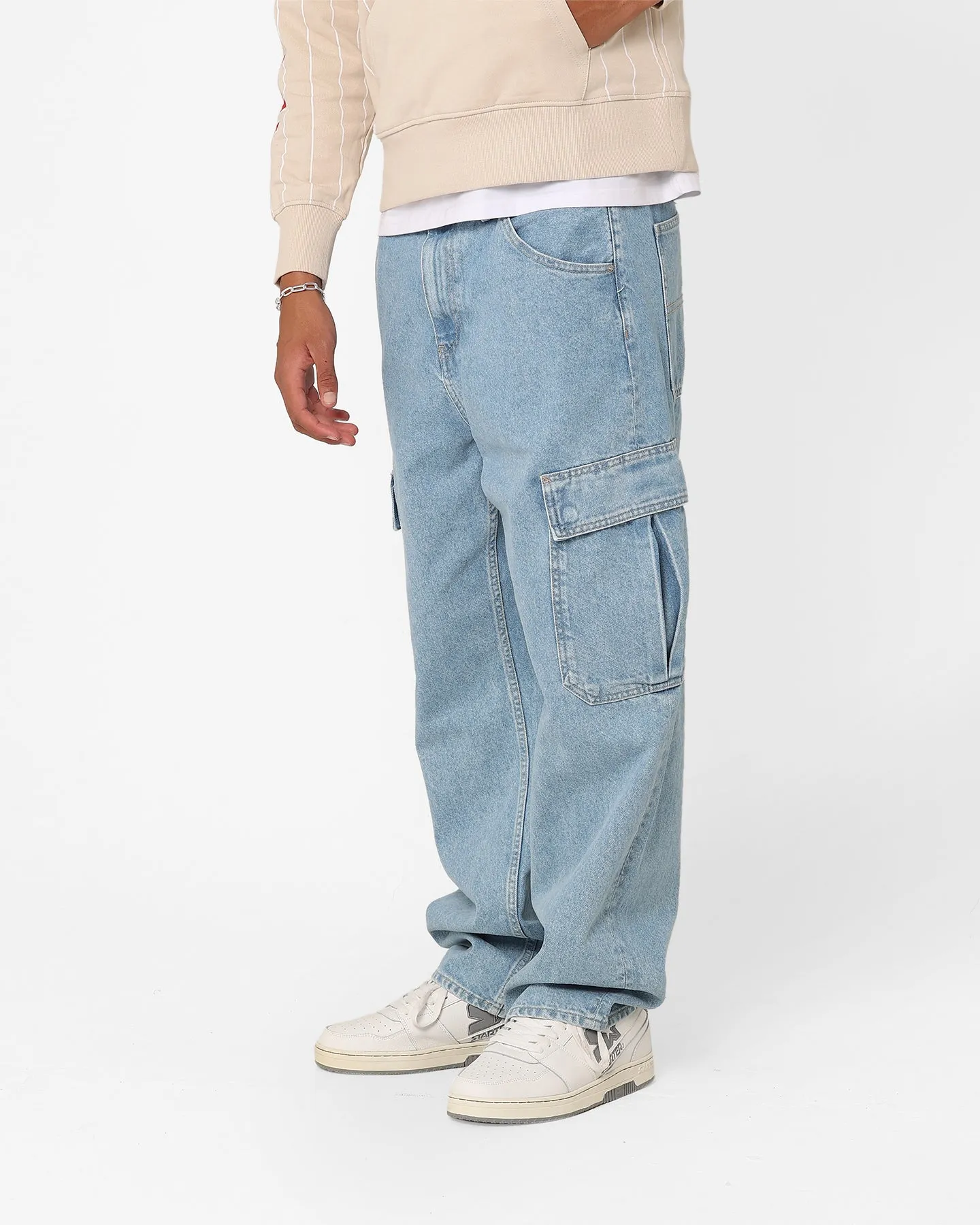 Tommy Jeans Aiden Baggy Cargo Jeans Denim Light