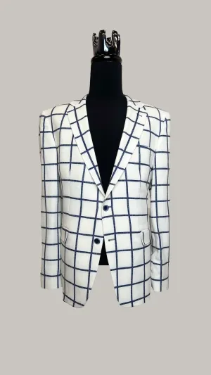 Vercini Regal Grid Men's Blazer