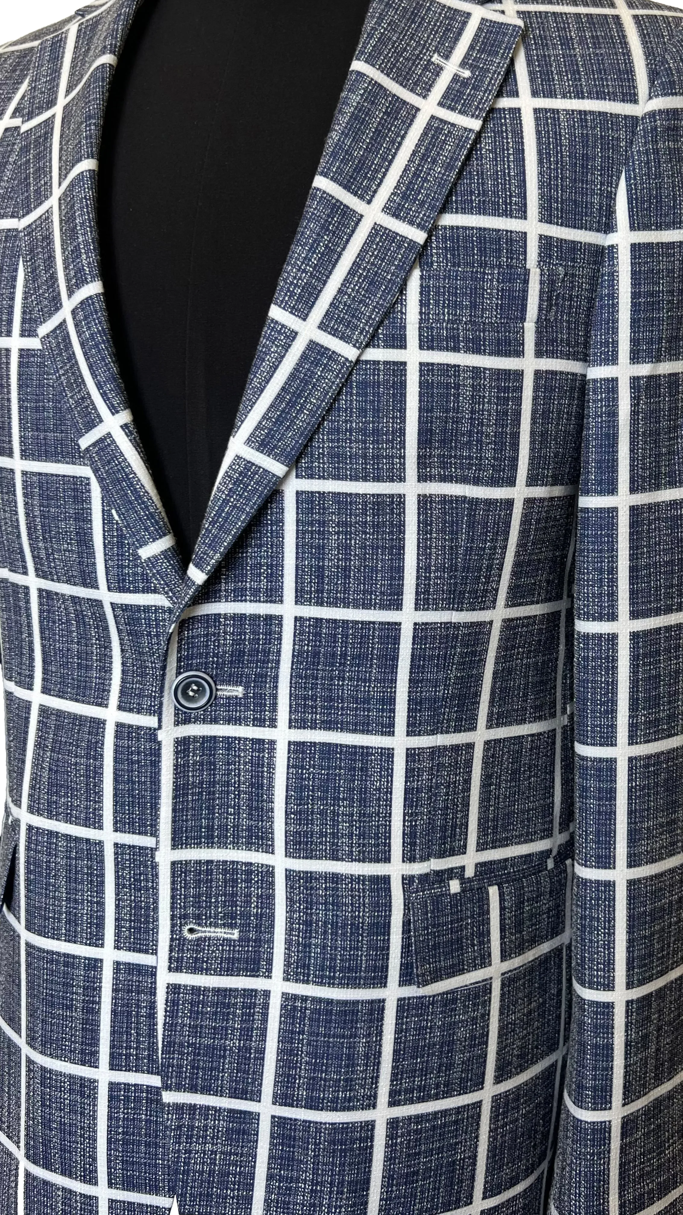 Vercini Regal Grid Men's Blazer