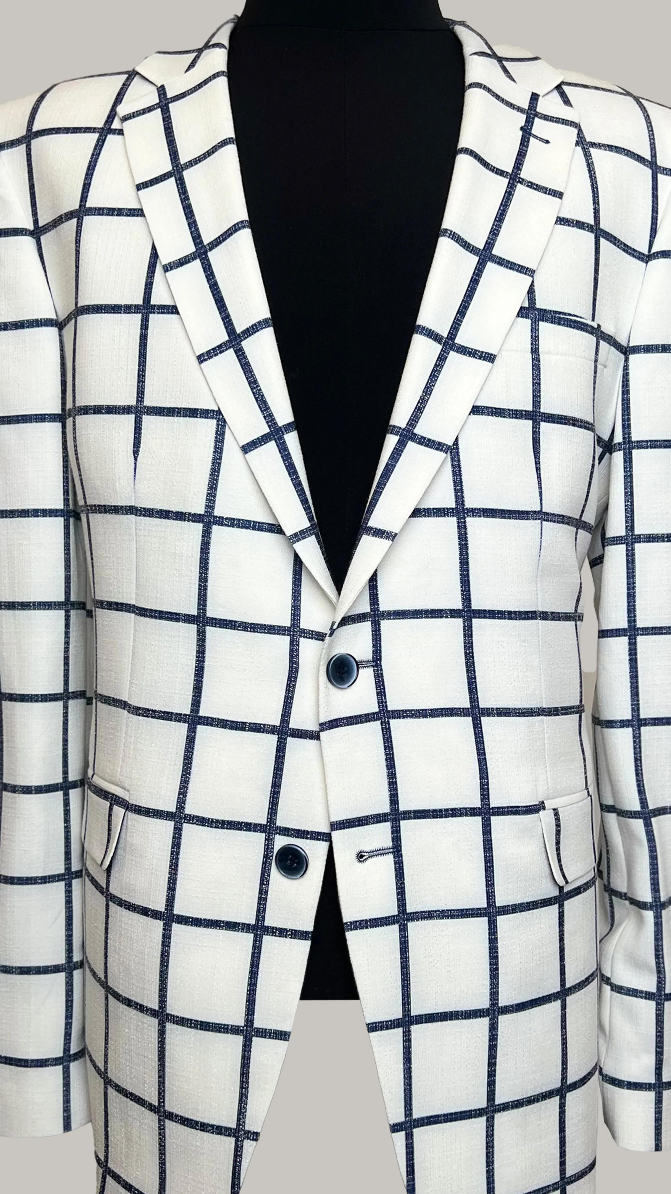 Vercini Regal Grid Men's Blazer