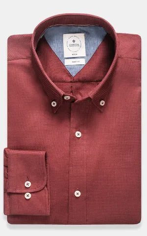 WAFFLE SMART SHIRT MAROON