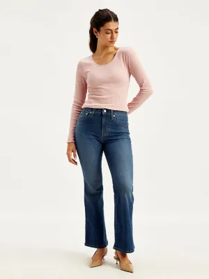 Women's High Rise 726 Slim Flared Fit Indigo Jeans