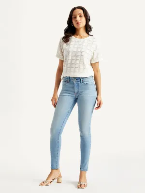 Women's Mid Rise 711 Skinny Light Blue Jeans